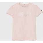 BIO Dětská trička s potiskem Dívčí v růžové barvě ve velikosti 8 let strečové od značky Tommy Hilfiger z obchodu Answear.cz 