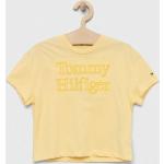Dětská trička s krátkým rukávem Dívčí v žluté barvě od značky Tommy Hilfiger z obchodu Answear.cz 