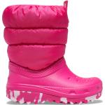 Dívčí Sněhule Crocs Classic v růžové barvě protiskluzové na zimu 