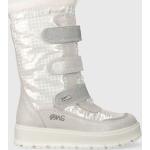Dívčí Zimní boty Primigi ve stříbrné barvě semišové ve velikosti 33 na zimu 