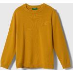 Dětské svetry Dívčí v žluté barvě z bavlny ve slevě od značky United Colors of Benetton z obchodu Answear.cz 