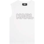 Dětská trička s potiskem Chlapecké v bílé barvě z bavlny ve velikosti 5 let od značky Karl Lagerfeld z obchodu Answear.cz 