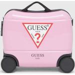 Dívčí Textilní kufry Guess v růžové barvě ve slevě 