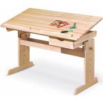 Dětské stoly Halmar z borovice s nastavitelnou výškou lakované 