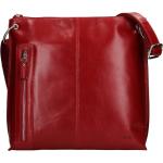 Dámské Kožené kabelky Lagen v červené barvě v elegantním stylu z kůže 