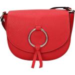 Dámské Kožené kabelky Vera Pelle v červené barvě v elegantním stylu z kůže 