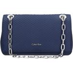 Dámské Designer Elegantní kabelky Calvin Klein v modré barvě v elegantním stylu z koženky 