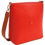 Dámské Elegantní kabelky Doca v červené barvě v elegantním stylu z koženky 
