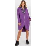 Dámské Rozepínací mikiny s kapucí FashionHunters ve fialové barvě z bavlny ve velikosti S ve slevě 