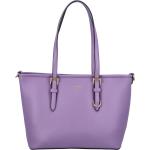 Dámské Elegantní kabelky ve fialové barvě v elegantním stylu z koženky s vnitřním organizérem 