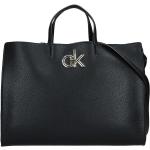 Dámské Designer Elegantní kabelky Calvin Klein v černé barvě v elegantním stylu z koženky s odnímatelným popruhem 
