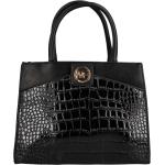 Dámské Luxusní kabelky v černé barvě v lakovaném stylu z koženky 