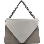 Dámské Elegantní kabelky Maria C. ve stříbrné barvě v elegantním stylu z koženky 