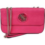 Dámské Luxusní kabelky Guess v růžové barvě z koženky 