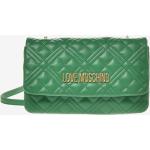 Dámské Designer Luxusní kabelky Moschino Love Moschino v zelené barvě z polyuretanu ve slevě 