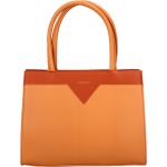 Dámské Elegantní kabelky Diana&CO v oranžové barvě v elegantním stylu z koženky 