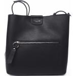 Dámské Elegantní kabelky David Jones v černé barvě v elegantním stylu z koženky s odnímatelným popruhem 