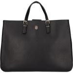 Dámské Elegantní kabelky Tommy Hilfiger v černé barvě v elegantním stylu z koženky 