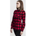 Dámská košile // Urban Classics Ladies Turnup Checked Flanell Shirt blk/red