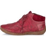 Dámské Kožené kotníkové boty Josef Seibel v červené barvě z kůže ve velikosti 43 ve slevě 