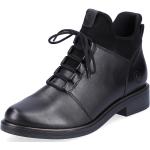 Dámské Kotníčkové boty na podpatku Rieker Remonte v černé barvě v elegantním stylu z kůže ve velikosti 45 s výškou podpatku 3 cm - 5 cm ve slevě 