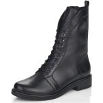 Dámské Kotníčkové boty na podpatku Rieker Remonte v černé barvě v elegantním stylu z kůže ve velikosti 45 ve slevě 