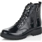 Dámské Kotníkové boty Rieker Remonte v černé barvě v lakovaném stylu ve velikosti 45 ve slevě 