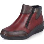 Dámské Kožené kotníkové boty Rieker v červené barvě z kůže ve velikosti 42 ve slevě 