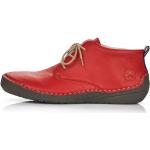 Dámské Zimní kotníkové boty Rieker v červené barvě ze syntetiky ve velikosti 42 ve slevě na zimu 
