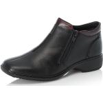 Dámské Kožené kotníkové boty Rieker v černé barvě v elegantním stylu z kůže ve velikosti 42 ve slevě na podzim 