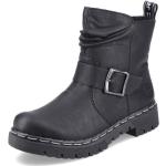 Dámské Kotníčkové boty na podpatku Rieker v černé barvě z kožešiny ve velikosti 42 ve slevě na zimu 
