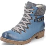 Dámské Zimní kotníkové boty Rieker v modré barvě ve velikosti 42 prodyšné ve slevě na zimu 