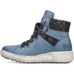 Dámské Šněrovací kotníkové boty Rieker v modré barvě v moderním stylu ze syntetiky ve velikosti 14 ve slevě na zimu 