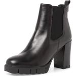 Dámské Kotníčkové boty na podpatku Tamaris v černé barvě v elegantním stylu z kůže ve velikosti 38 ve slevě 