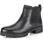 Dámské Kožené kotníkové boty Tamaris v černé barvě v moderním stylu z hladké kůže ve velikosti 40 s výškou podpatku 3 cm - 5 cm ve slevě 