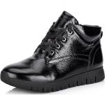 Dámské Kožené kotníkové boty Tamaris v černé barvě v moderním stylu z kůže ve velikosti 40 s výškou podpatku 3 cm - 5 cm ve slevě 