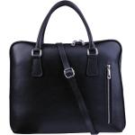 Dámské Kožené kabelky v černé barvě v elegantním stylu z kůže s odnímatelným popruhem 
