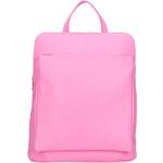 Dámské Kožené batohy v růžové barvě v elegantním stylu z kůže 