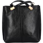 Dámské Kožené kabelky Vera Pelle v černé barvě v elegantním stylu z kůže 