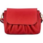 Dámské Kožené kabelky Delami Vera Pelle v červené barvě v elegantním stylu z hovězí kůže 