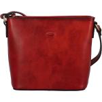 Dámské Kožené kabelky Katana v červené barvě v elegantním stylu z hovězí kůže 