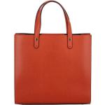 Dámské Kožené kabelky Delami Vera Pelle v červené barvě v elegantním stylu z hovězí kůže s vnitřním organizérem 
