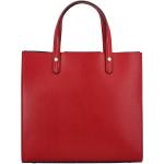 Dámské Kožené kabelky Delami Vera Pelle v tmavě červené barvě v elegantním stylu z hovězí kůže s vnitřním organizérem 