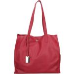 Dámské Kožené kabelky Facebag v červené barvě v elegantním stylu z kůže s vnitřním organizérem ve slevě 
