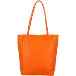 Dámské Kožené tašky přes rameno Italy v oranžové barvě v elegantním stylu z hovězí kůže ve slevě 