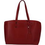 Dámské Kožené kabelky Italy v tmavě červené barvě v moderním stylu z hovězí kůže 