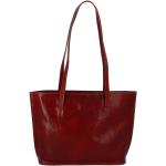 Dámské Kožené kabelky Vera Pelle v bordeaux červené v elegantním stylu z kůže 