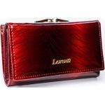 Dámské Kožené peněženky Lorenti v tmavě červené barvě v lakovaném stylu z kůže 