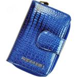 Dámské Kožené peněženky Gregorio v modré barvě v lakovaném stylu z kůže 
