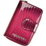 Dámské Kožené peněženky Gregorio v růžové barvě v lakovaném stylu z kůže 